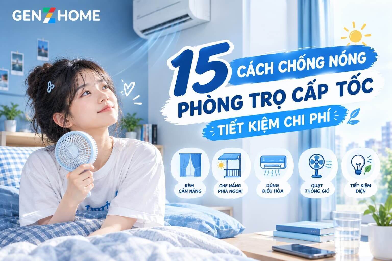 15 cách chống nóng phòng trọ cấp tốc, tiết kiệm chi ph